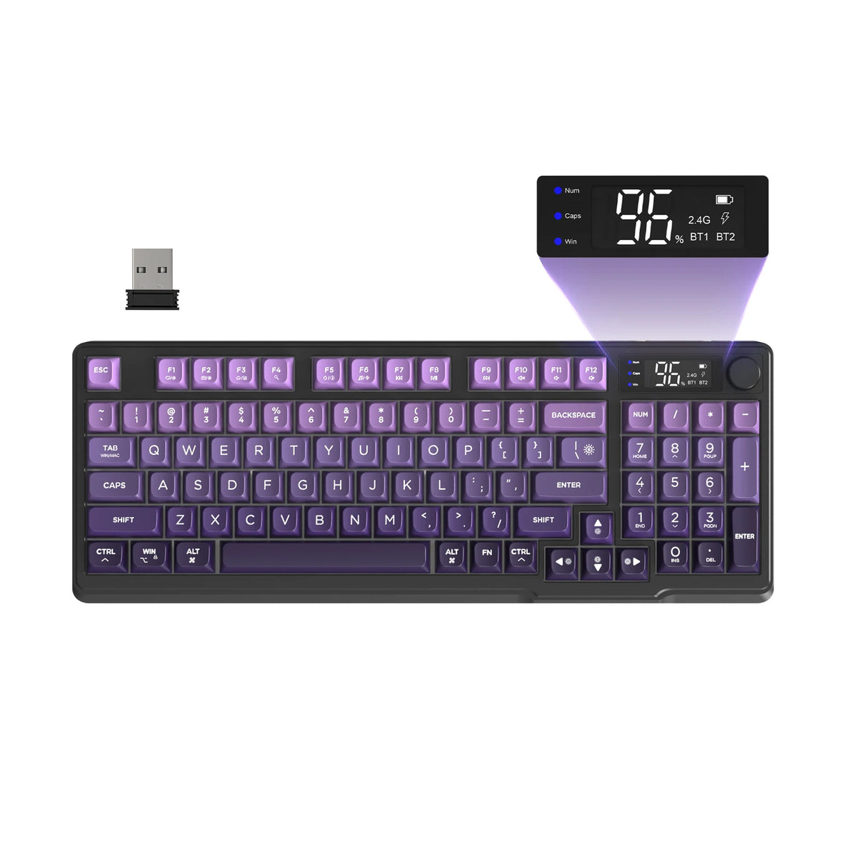 ZIYOU LANG Wireless Gaming Keyboard with Display Screen