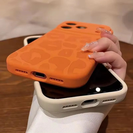 Leopard Pattern Liquid Silicone Case for iPhone 18 17 16 Pro Max Air 14 15 Plus 13