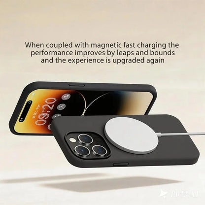 Luxury For Magsafe Wireless Charge Case For iPhone 18 17 15 12 14 13 16 12 Pro Max Liquid Silicone Shockproof Protective Cover