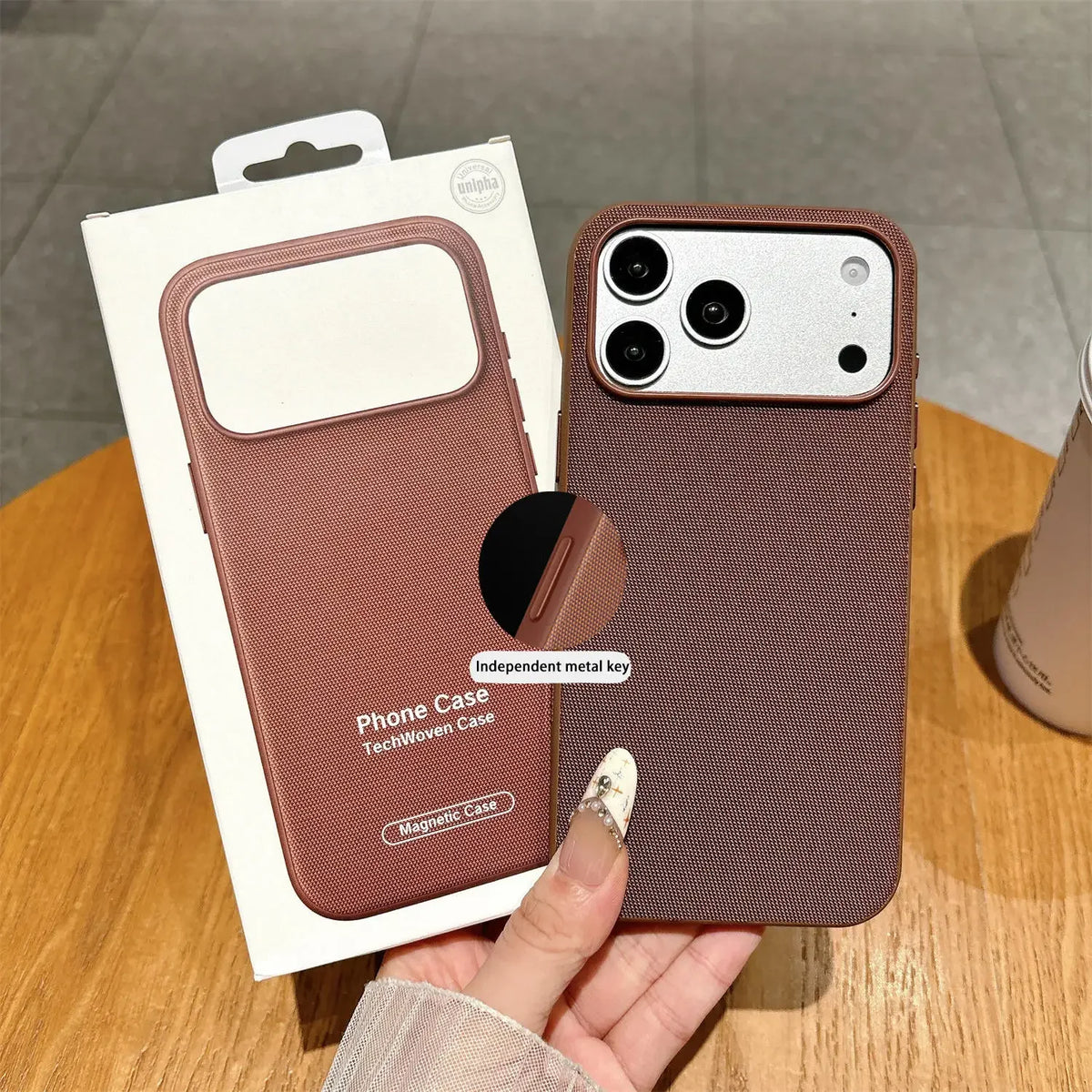 Woven Magnetic Case For iPhone 18 Pro 17 16 15 14 13 12 11 Pro Max Wireless Charging.