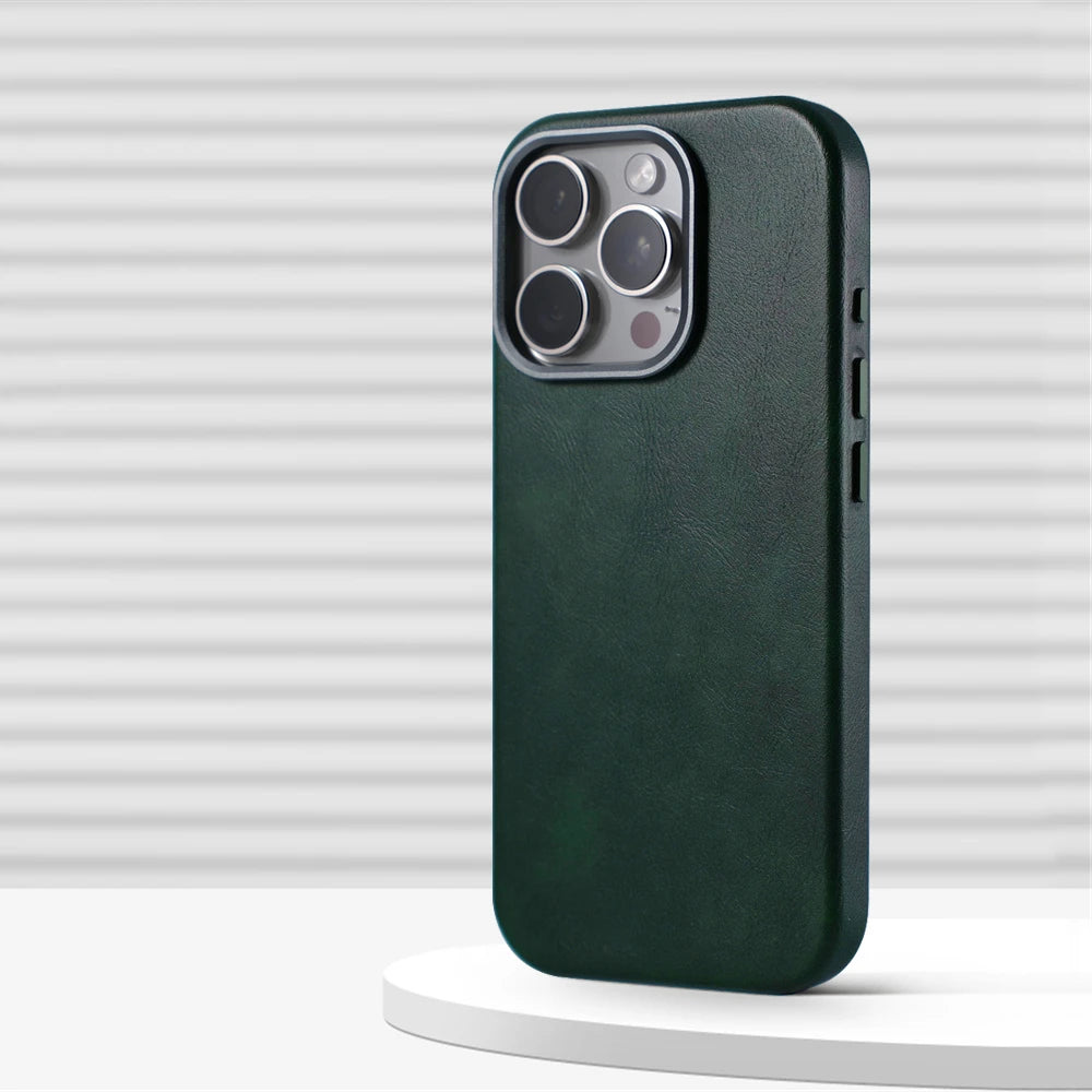 Luxury Business Retro Leather Magnetic Case For iPhone 18 17 Pro Max 16 Plus 15 14 13