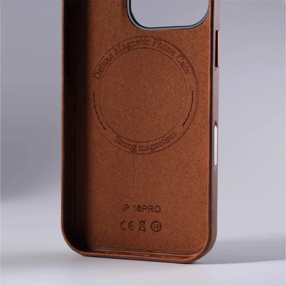 Luxury Business Retro Leather Magnetic Case For iPhone 18 17 Pro Max 16 Plus 15 14 13