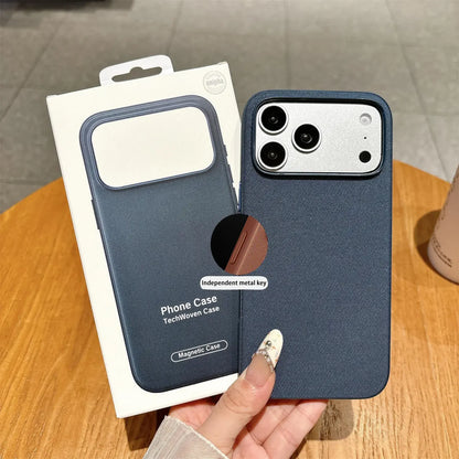 Woven Magnetic Case For iPhone 18 Pro 17 16 15 14 13 12 11 Pro Max Wireless Charging.