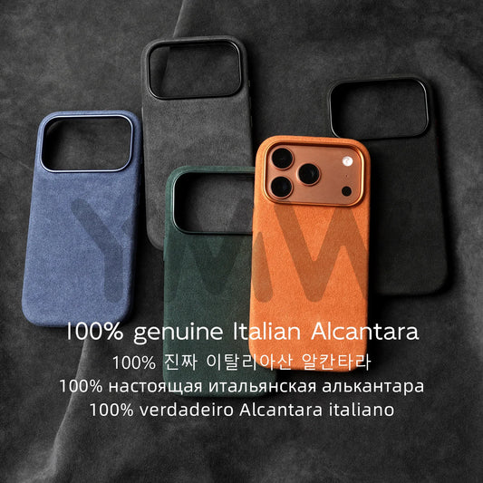 IITALIAN ALCANTARA Case for iPhone 18 17 16  15 14 PRO MAX/AIR Luxury Suede Leather