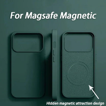 Luxury For Magsafe Wireless Charge Case For iPhone 18 17 15 12 14 13 16 12 Pro Max Liquid Silicone Shockproof Protective Cover