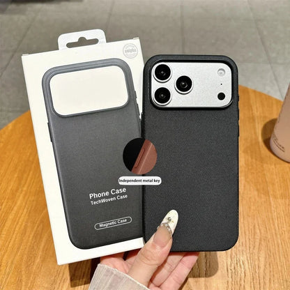 Woven Magnetic Case For iPhone 18 Pro 17 16 15 14 13 12 11 Pro Max Wireless Charging.