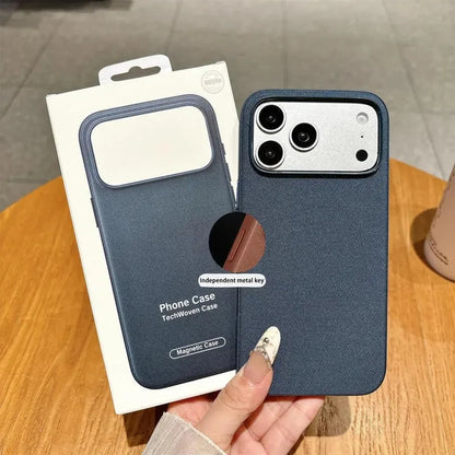 Woven Magnetic Case For iPhone 18 Pro 17 16 15 14 13 12 11 Pro Max Wireless Charging.