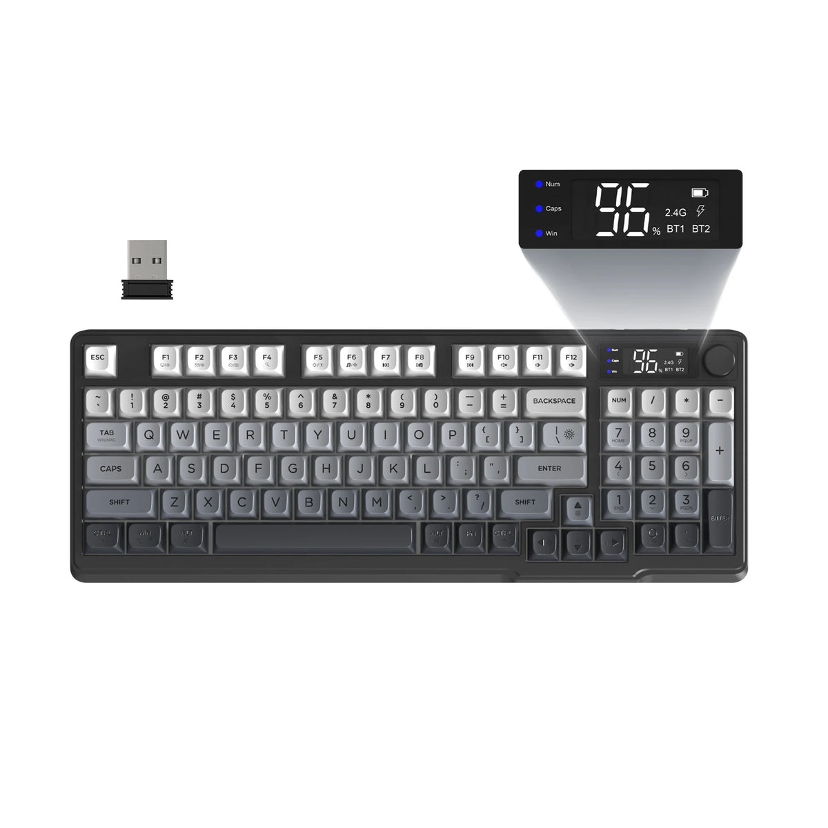 ZIYOU LANG Wireless Gaming Keyboard with Display Screen