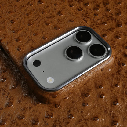 Ostrich Genuine Leather Case for Iphone 18,17,16,15,14,13 pro max/air.