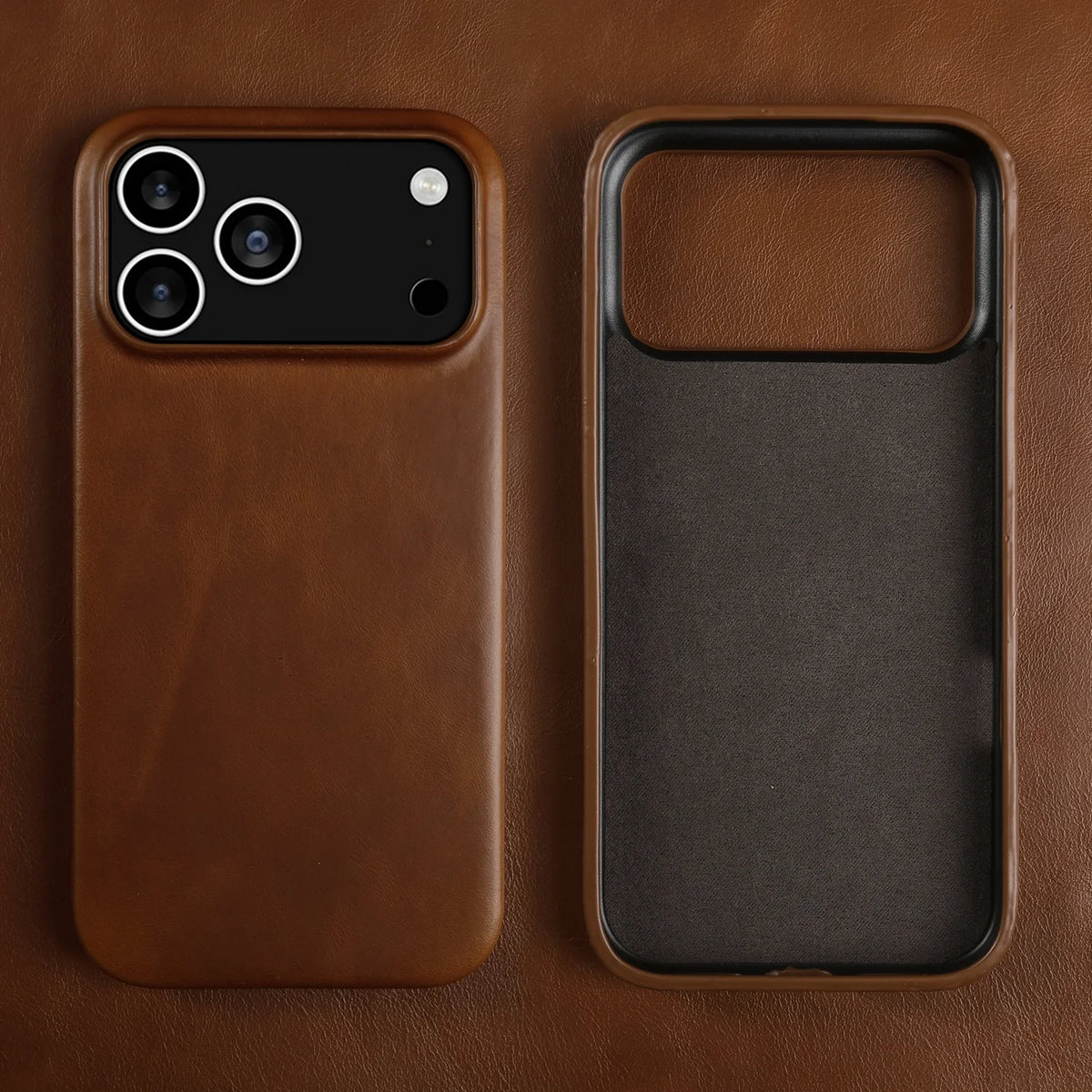 Retro for IPhone 18 Pro Max 17Pro 15 14 13 12 11 Case Luxury Genuine Leather