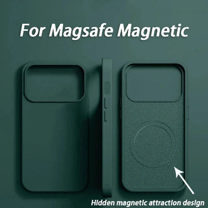 Luxury For Magsafe Wireless Charge Case For iPhone 18 17 15 12 14 13 16 12 Pro Max Liquid Silicone Shockproof Protective Cover
