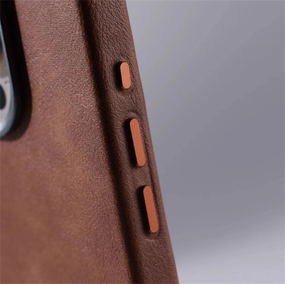 Luxury Business Retro Leather Magnetic Case For iPhone 18 17 Pro Max 16 Plus 15 14 13