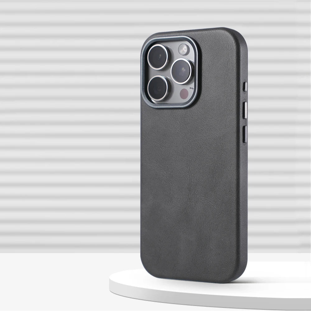 Luxury Business Retro Leather Magnetic Case For iPhone 18 17 Pro Max 16 Plus 15 14 13
