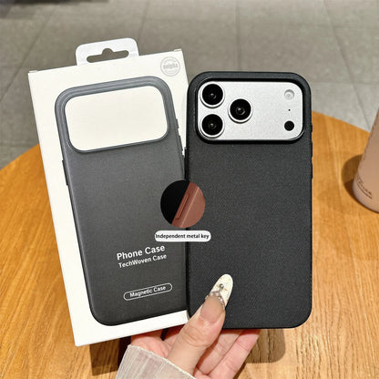 Woven Magnetic Case For iPhone 18 Pro 17 16 15 14 13 12 11 Pro Max Wireless Charging.