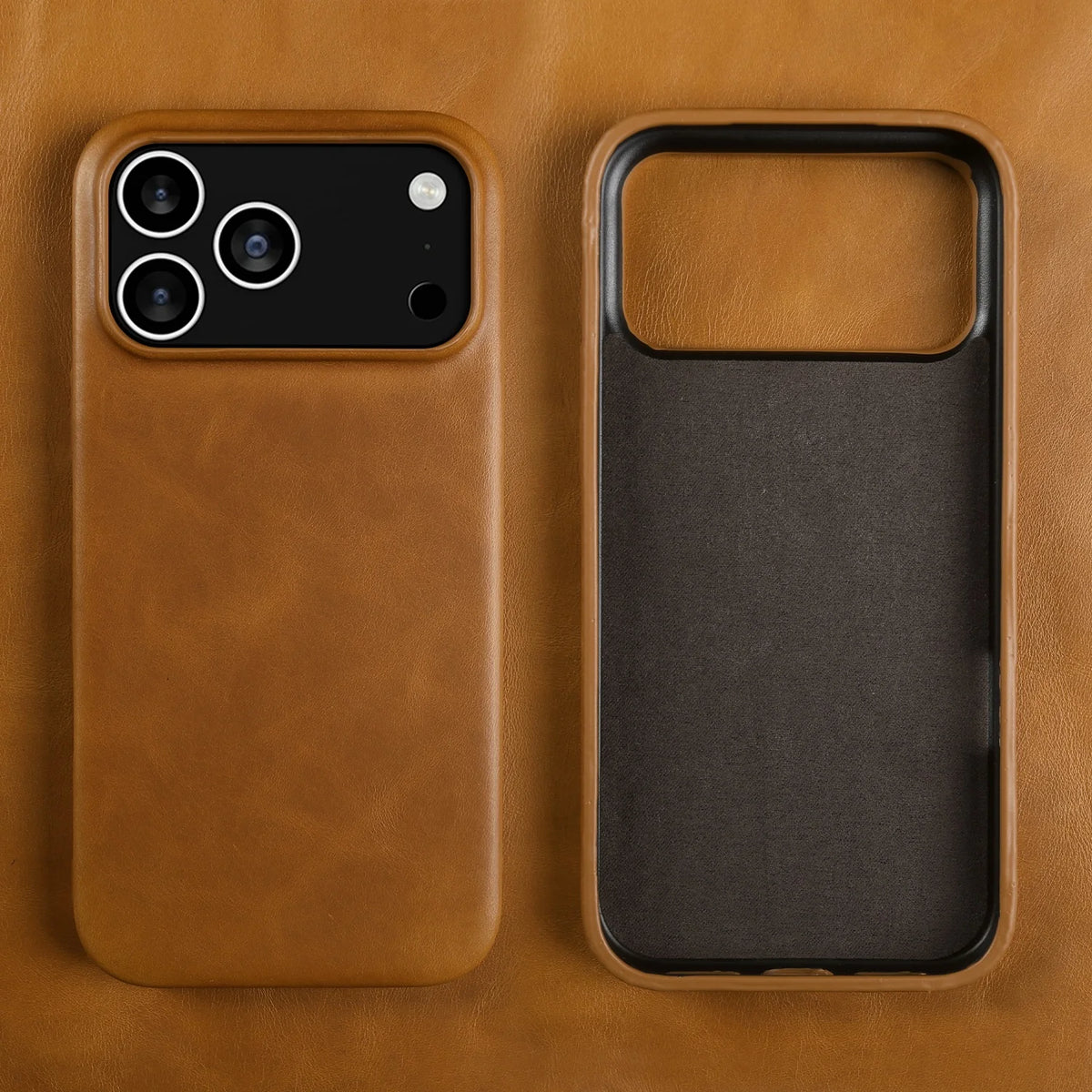 Retro for IPhone 18 Pro Max 17Pro 15 14 13 12 11 Case Luxury Genuine Leather