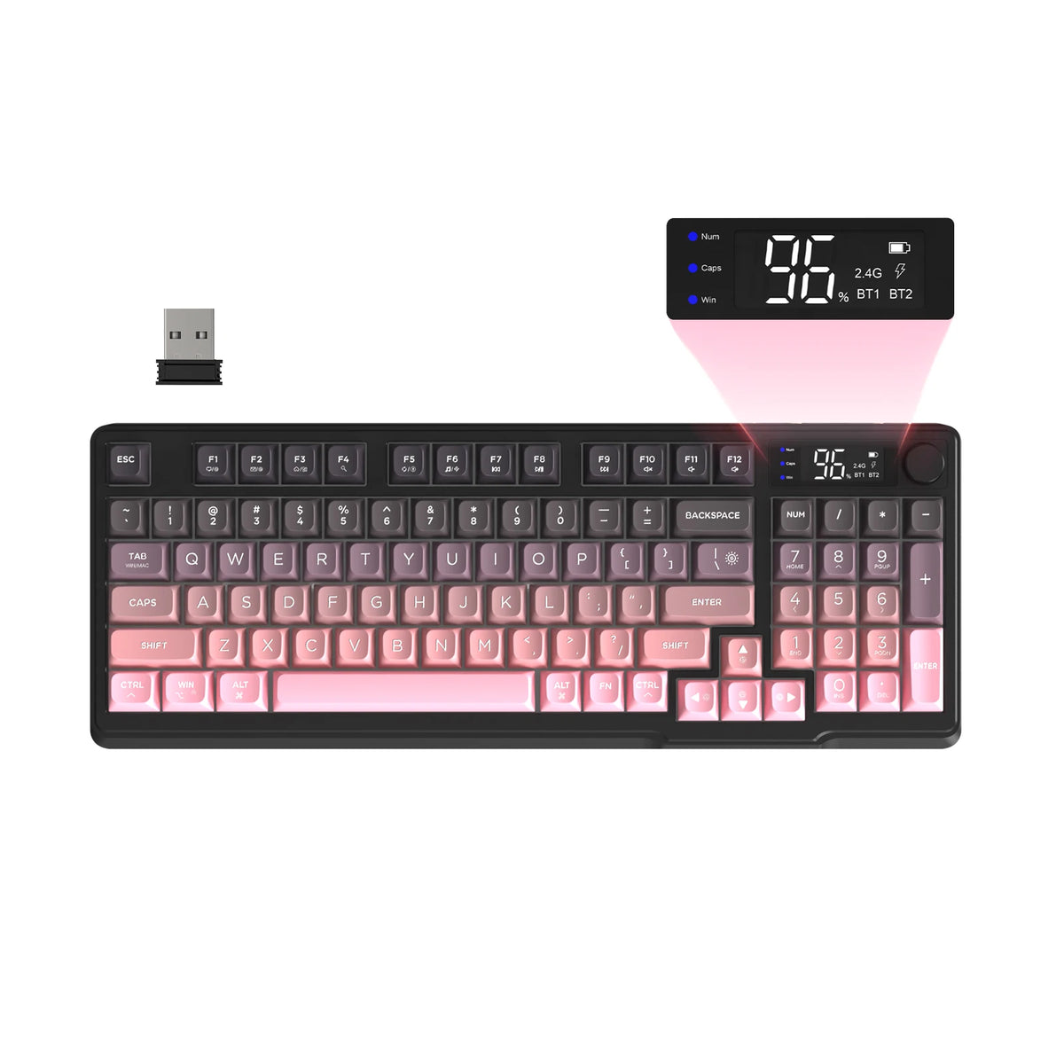 ZIYOU LANG Wireless Gaming Keyboard with Display Screen